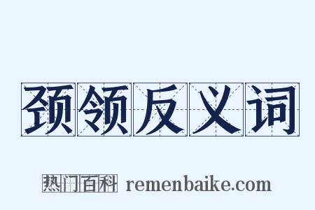 颈领反义词是什么意思的图片
